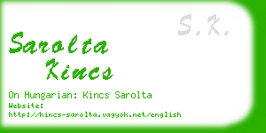 sarolta kincs business card